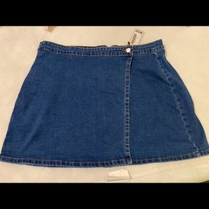Never-worn Navy Jean Warp-Around Skirt